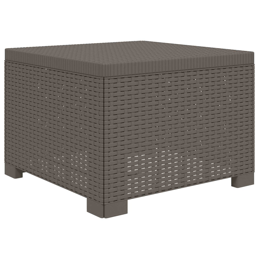 5-Zits Tuin Sofa met Kussens Rattan Look PP Lichtgrijs