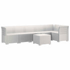 Modulaire tuinbank 6-zits PP wit