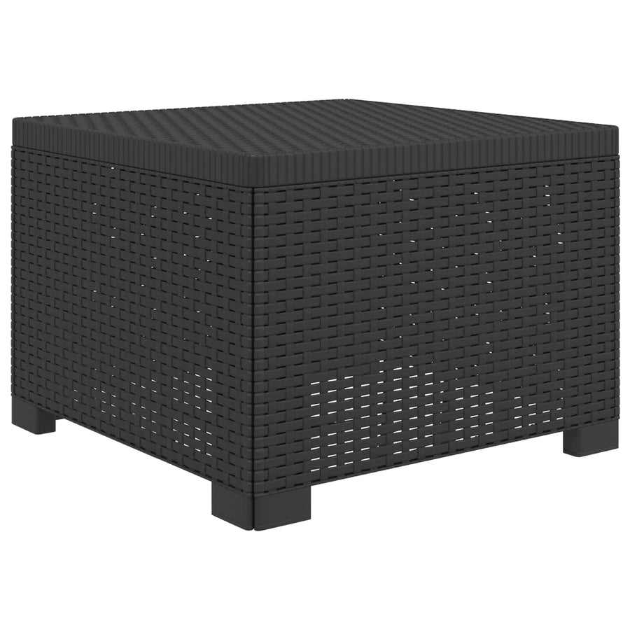 6-Zits Tuin Sofa met Kussens Rattan Look PP Antraciet