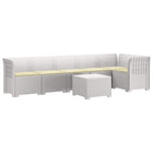 Modulaire tuinbank 6-persoons PP wit