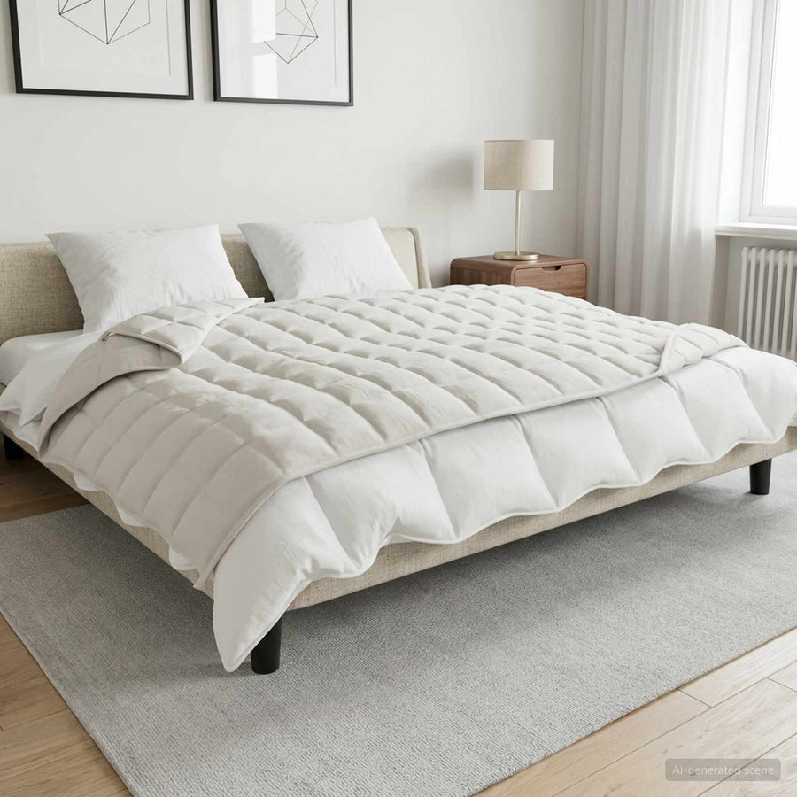 Verzwaringsdeken Wit 135 x 200 cm 6 kg 100% Katoen 205T