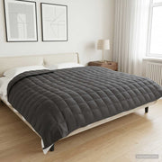 Verzwaringsdeken 200x220 cm 9 kg katoen antraciet