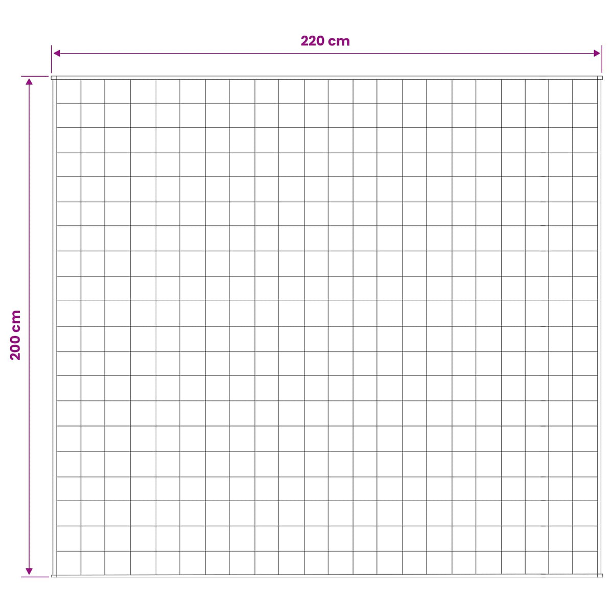 Verzwaringsdeken Wit 200 x 220 cm 13 kg 100% Katoen 205T