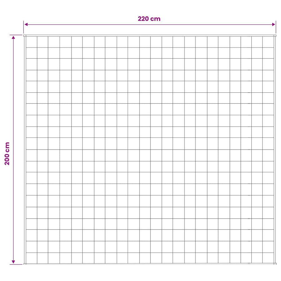 Verzwaringsdeken Wit 200 x 220 cm 13 kg 100% Katoen 205T