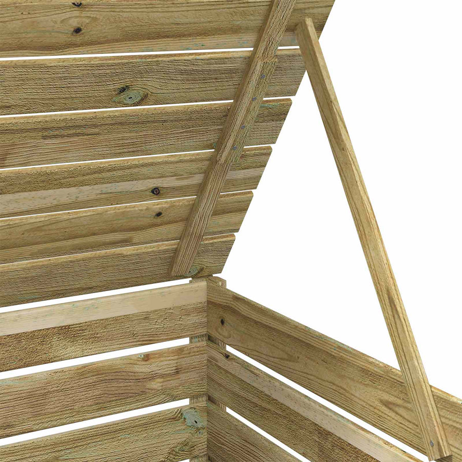 Containerombouw voor 2 bakken 240 L Geïmpregneerd grenenhout