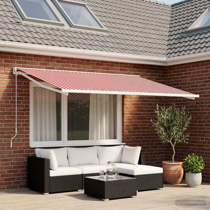 Vervangingsdoek voor zonnescherm Rood en Wit 250 x 200 cm