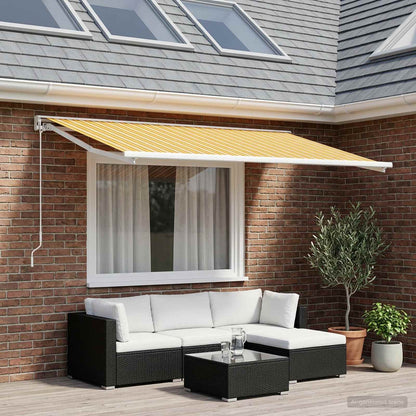 Vervangingsdoek voor zonnescherm Oranje en Zwart 300 x 200 cm