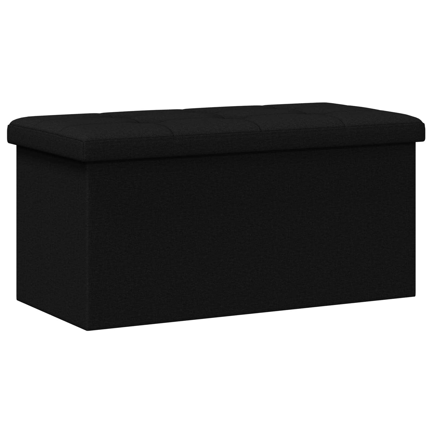 Vouwbare Opbergbank Zwart 180 kg 80 L 77 x 38 x 38 cm Linnen
