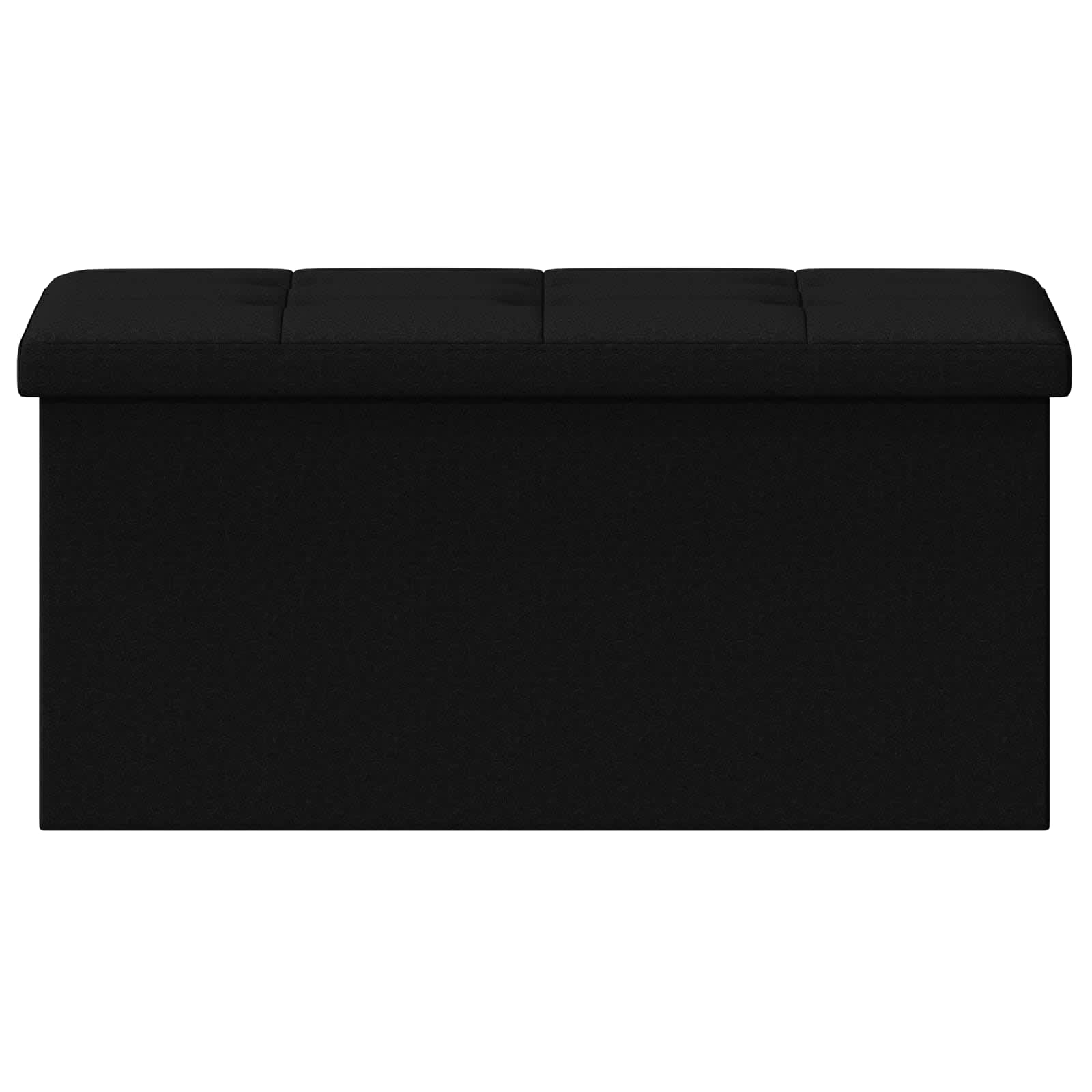 Vouwbare Opbergbank Zwart 180 kg 80 L 77 x 38 x 38 cm Linnen