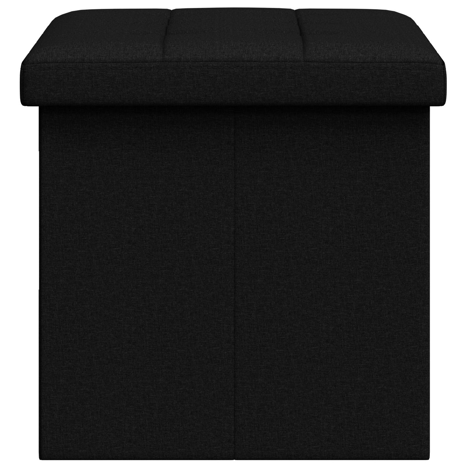 Vouwbare Opbergbank Zwart 180 kg 80 L 77 x 38 x 38 cm Linnen