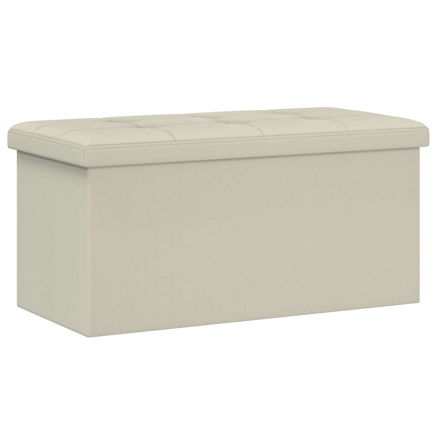 Vouwbare Opbergbank Wit 180 kg 80 L 77 x 38 x 38 cm Linnen