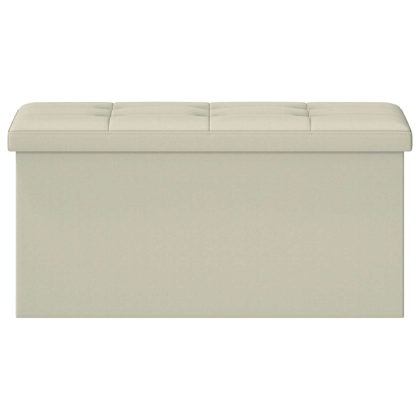 Vouwbare Opbergbank Wit 180 kg 80 L 77 x 38 x 38 cm Linnen
