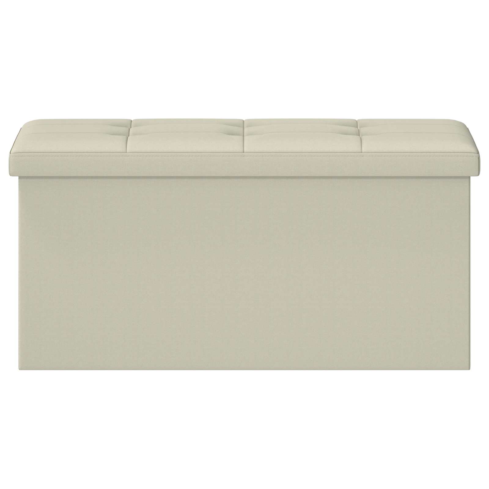 Vouwbare Opbergbank Wit 180 kg 80 L 77 x 38 x 38 cm Linnen