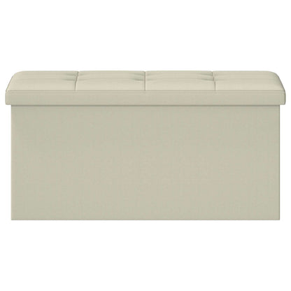 Vouwbare Opbergbank Wit 180 kg 80 L 77 x 38 x 38 cm Linnen