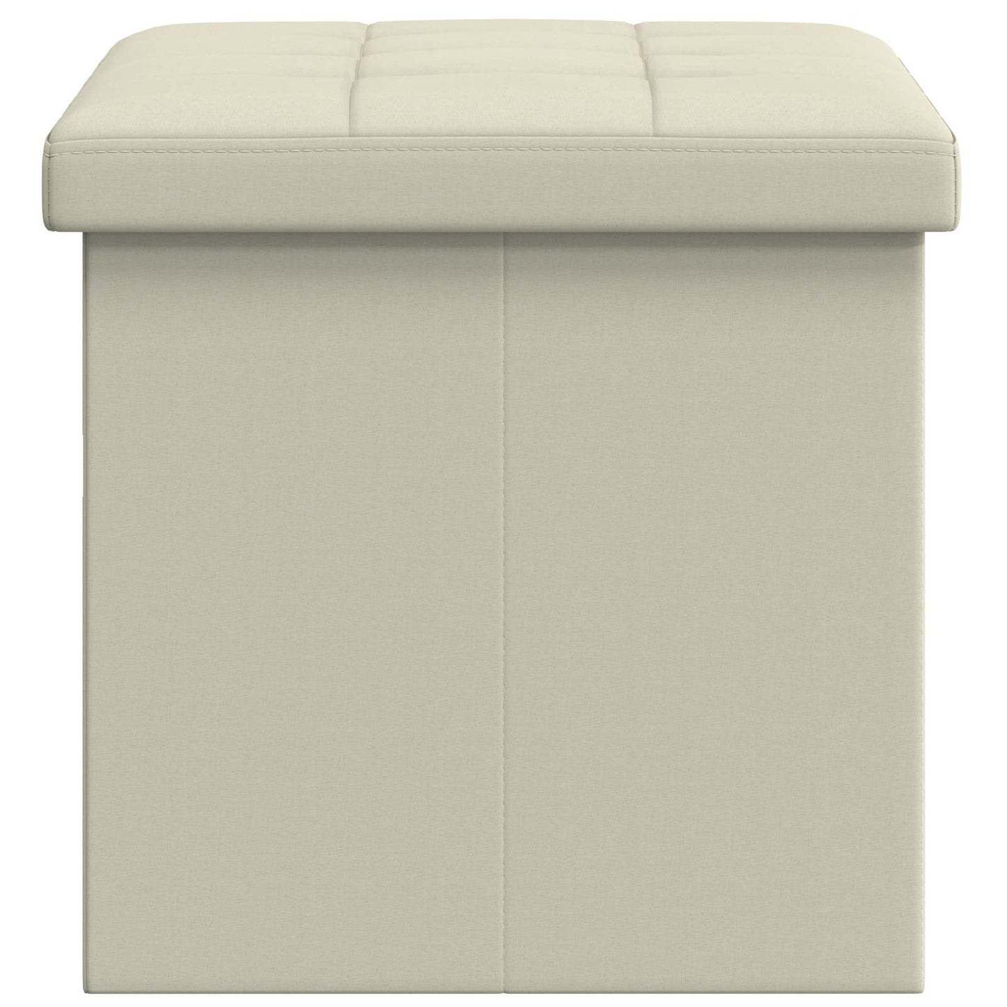 Vouwbare Opbergbank Wit 180 kg 80 L 77 x 38 x 38 cm Linnen
