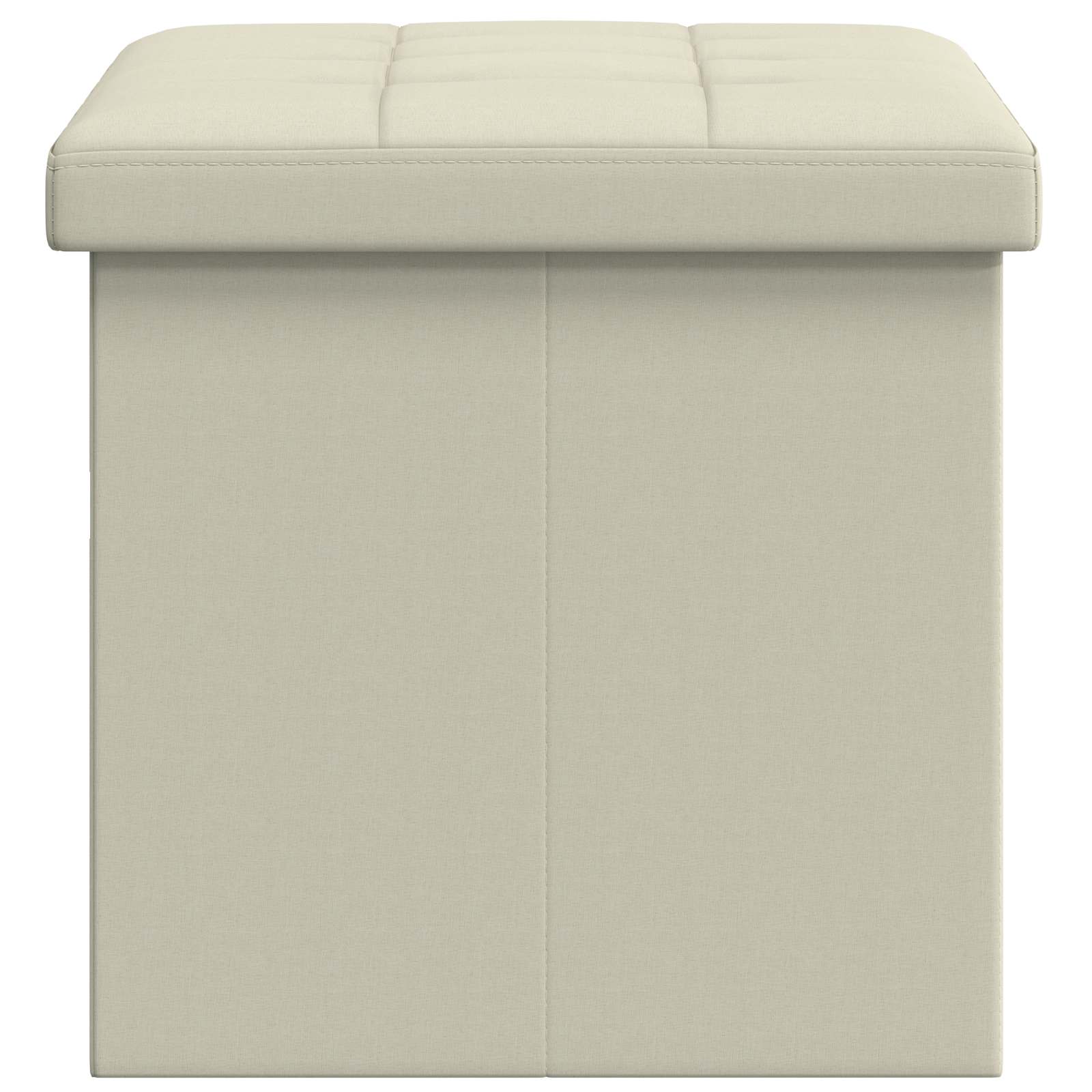 Vouwbare Opbergbank Wit 180 kg 80 L 77 x 38 x 38 cm Linnen