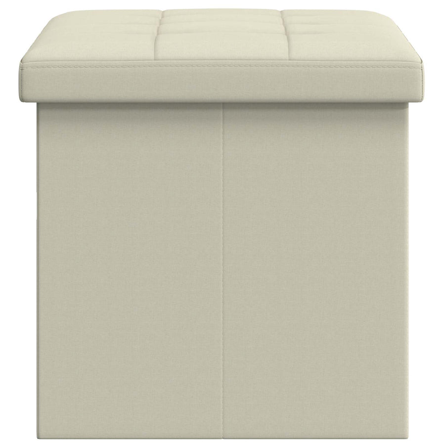 Vouwbare Opbergbank Wit 180 kg 80 L 77 x 38 x 38 cm Linnen