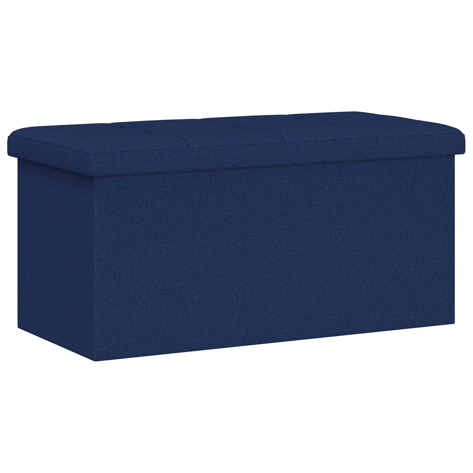 Vouwbare Opbergbank Blauw 180 kg 80 L 77 x 38 x 38 cm Linnen