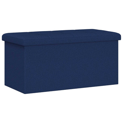 Vouwbare Opbergbank Blauw 180 kg 80 L 77 x 38 x 38 cm Linnen
