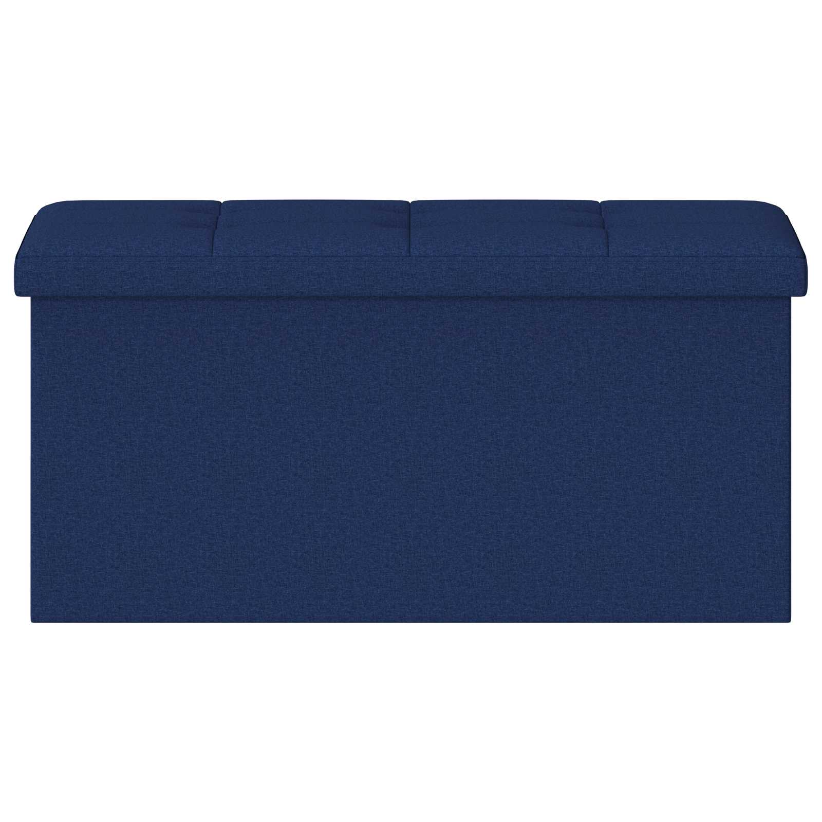Vouwbare Opbergbank Blauw 180 kg 80 L 77 x 38 x 38 cm Linnen