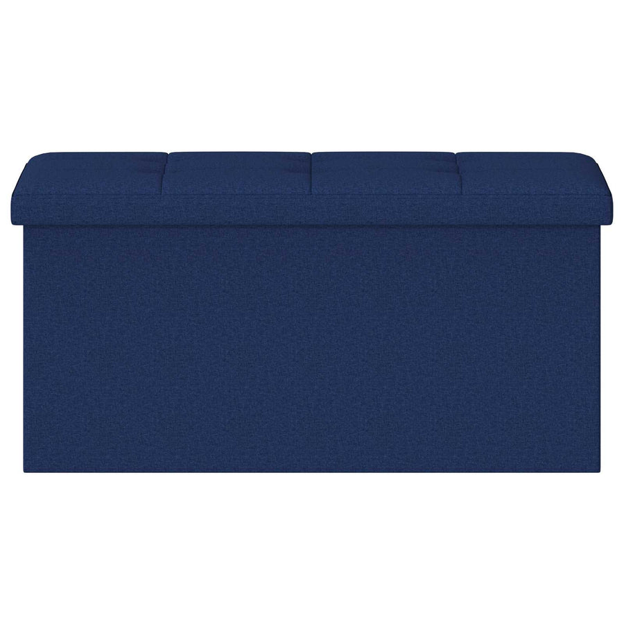 Vouwbare Opbergbank Blauw 180 kg 80 L 77 x 38 x 38 cm Linnen
