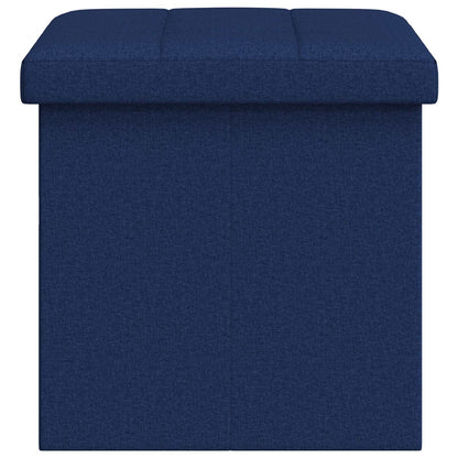 Vouwbare Opbergbank Blauw 180 kg 80 L 77 x 38 x 38 cm Linnen