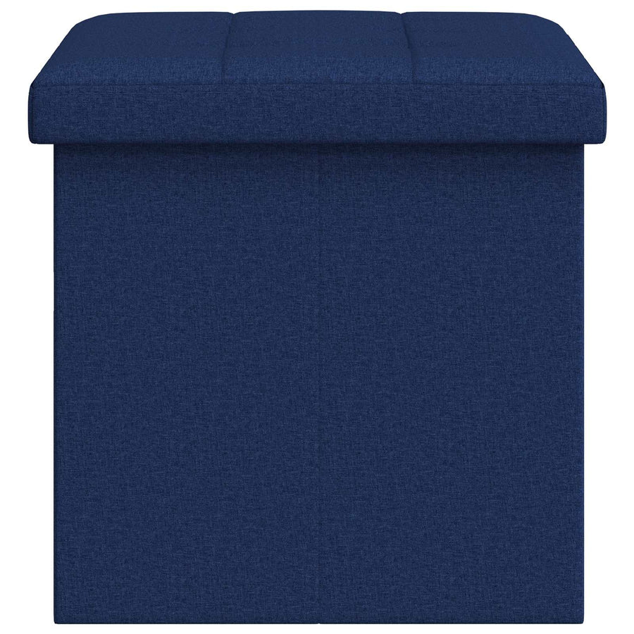 Vouwbare Opbergbank Blauw 180 kg 80 L 77 x 38 x 38 cm Linnen
