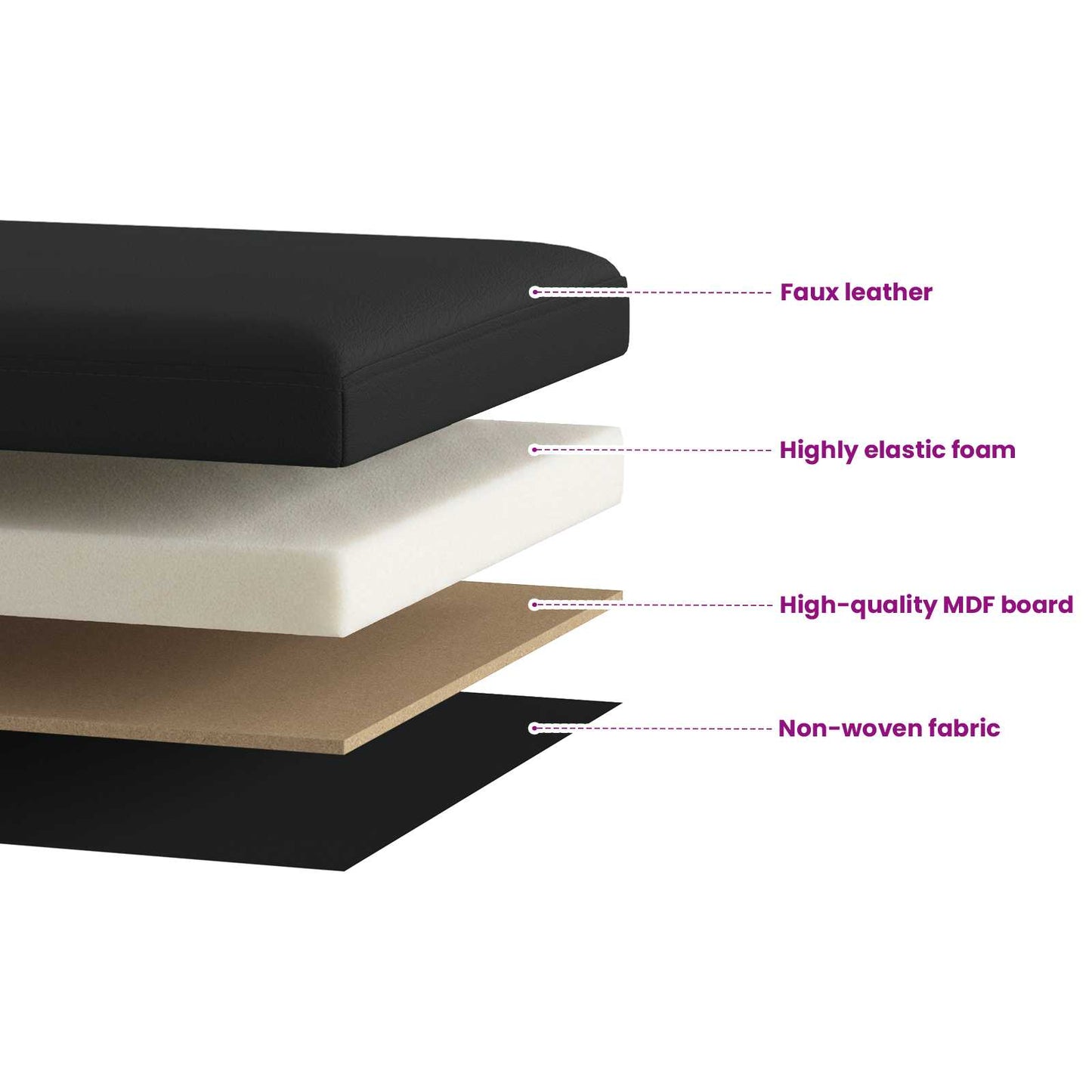Vouwbare Opbergbank Zwart 180 kg 80 L 77 x 38 x 38 cm PVC