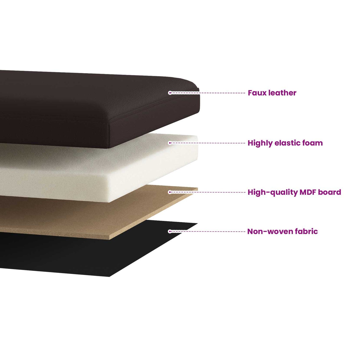 Vouwbare Opbergbank Bruin 180 kg 80 L 77 x 38 x 38 cm PVC