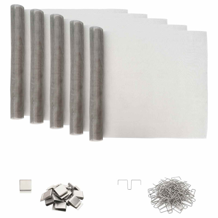 Lichtschachtdeksel met clips 5 st 70 x 130 cm RVS 201 zilver