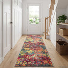 Vloerkleedloper LESAKA 100 x 300 cm diamantvelours kleurrijk