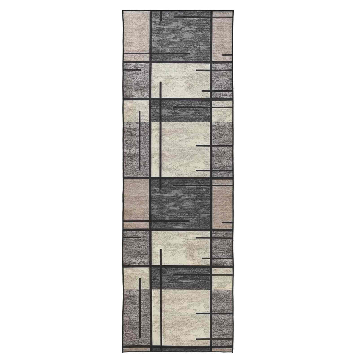 Vloerkleedloper LESAKA Bruin 80 x 150 cm Diamantvelours