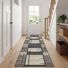 Vloerkleedloper bruin 100 x 250 cm diamantvelours