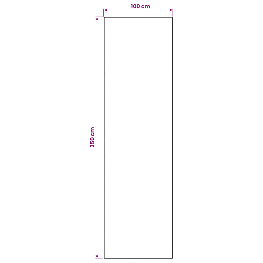 Vloerkleedloper LESAKA Bruin 100 x 350 cm Diamantvelours