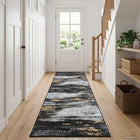 Vloerkleedloper 100x400 cm zwart goud
