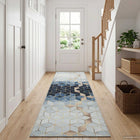 Vloerkleedloper zilver 50 x 150 cm diamantvelours