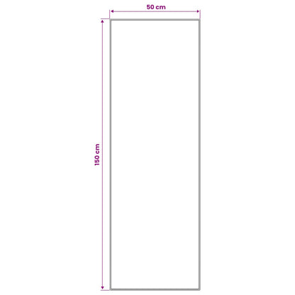Vloerkleedloper LESAKA zilver 50 x 150 cm Diamantvelours
