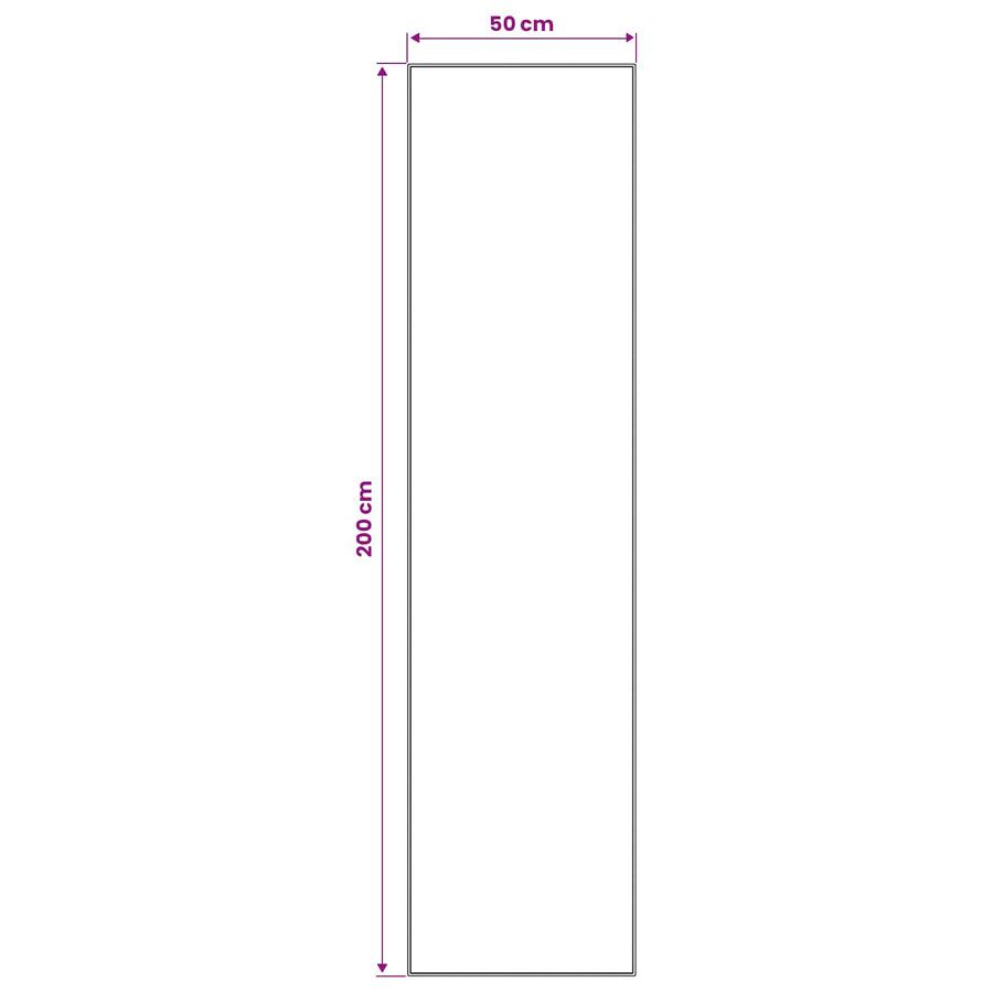 Vloerkleedloper LESAKA zilver 50 x 200 cm Diamantvelours