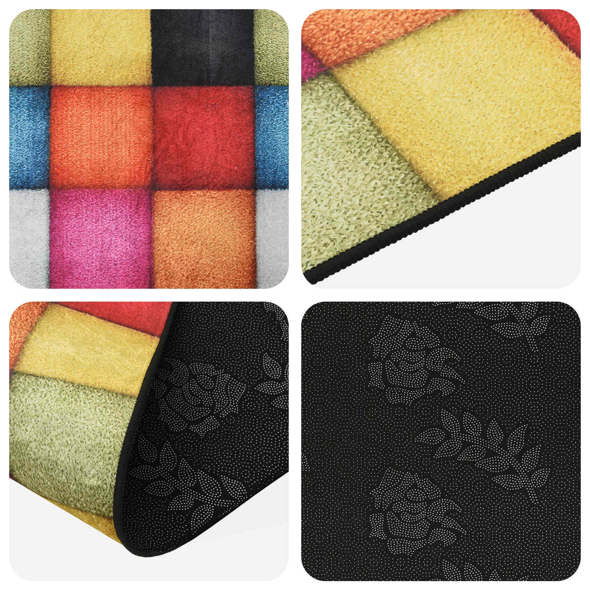 Vloerkleedloper LESAKA kleurrijk 100 x 150 cm Diamantvelours