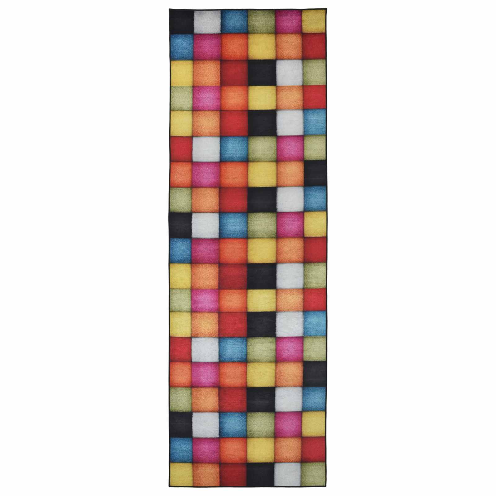 Vloerkleedloper LESAKA kleurrijk 100 x 250 cm Diamantvelours