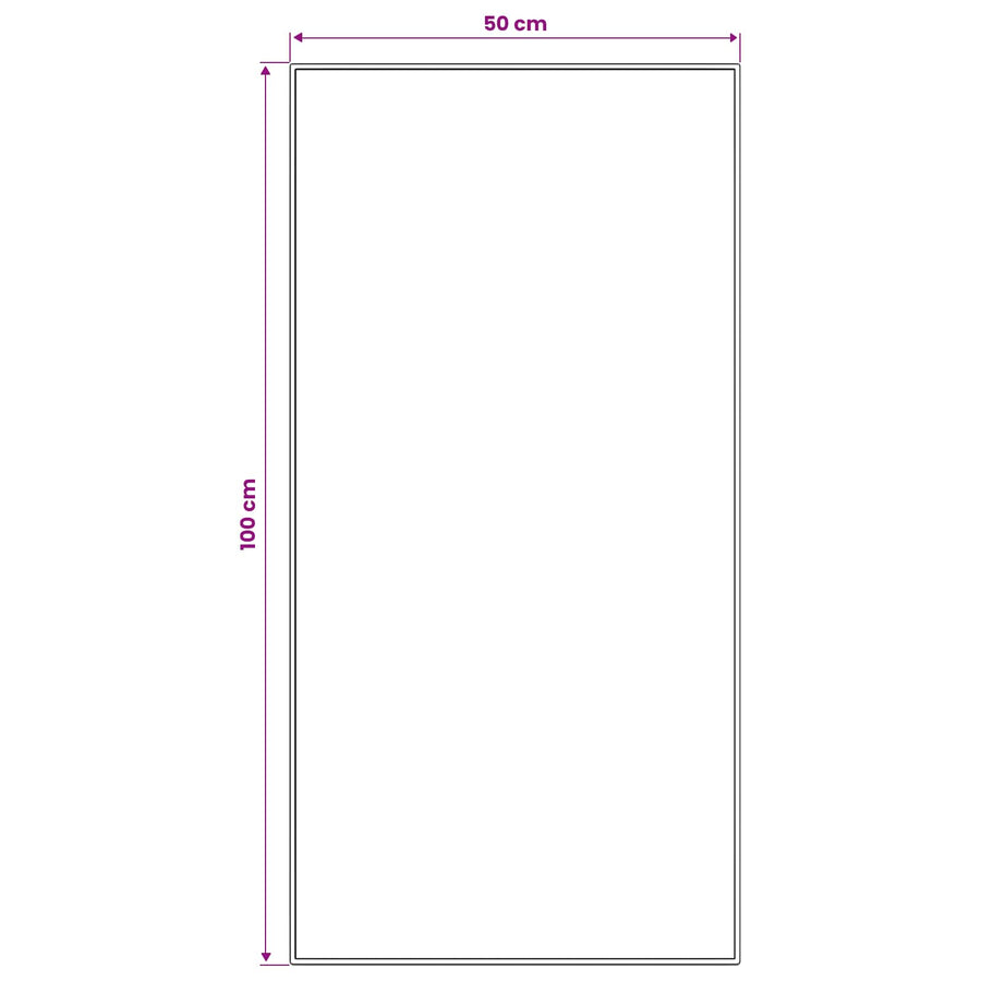 Vloerkleedloper LESAKA Zwart en wit 50 x 100 cm Diamantvelours
