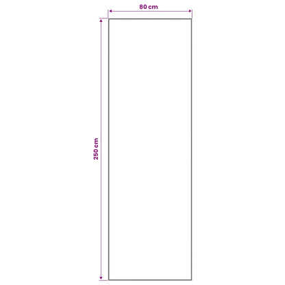 Vloerkleedloper LESAKA Zwart en wit 80 x 250 cm Diamantvelours