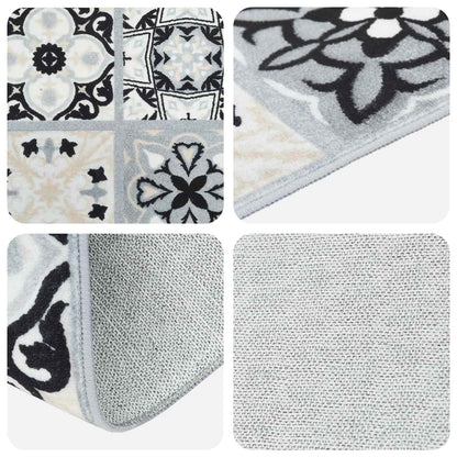 Vloerkleedloper ORIZ 1150 gsm Grijs en zwart 100% polyestervilt