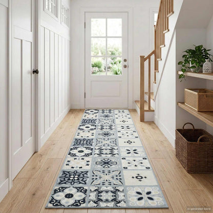 Vloerkleedloper ORIZ 1150 gsm Grijs en zwart 100% polyestervilt