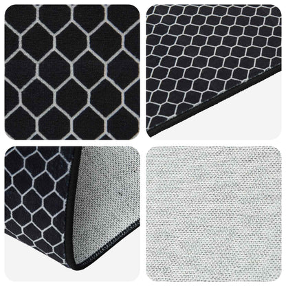 Vloerkleedloper ORIZ 1150 gsm Zwart gaaspatroon