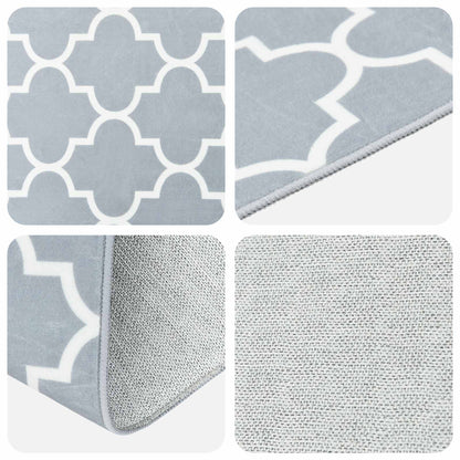 Vloerkleedloper ORIZ 1150 gsm Grijs en Wit 100% polyestervilt