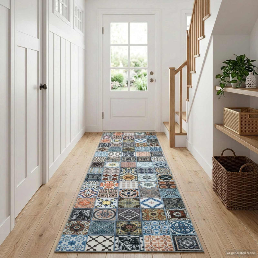 Vloerkleedloper ORIZ 1150 gsm Blauw 100% polyestervilt