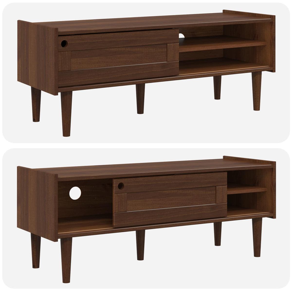 Tv-meubel BILBAO 114 x 40 x 45 cm Donkerkaramel
