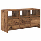 Tv-meubel 102 cm eikenhout bewerkt hout