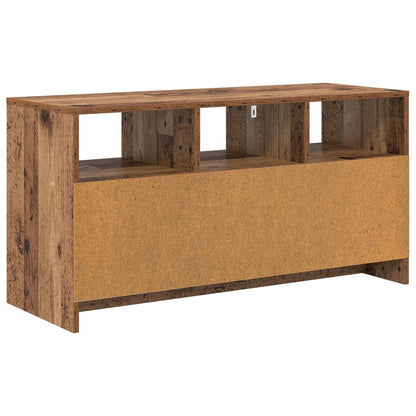 Tv-meubel 102 x 37,5 x 52,5 cm Eikenhout Bewerkt hout